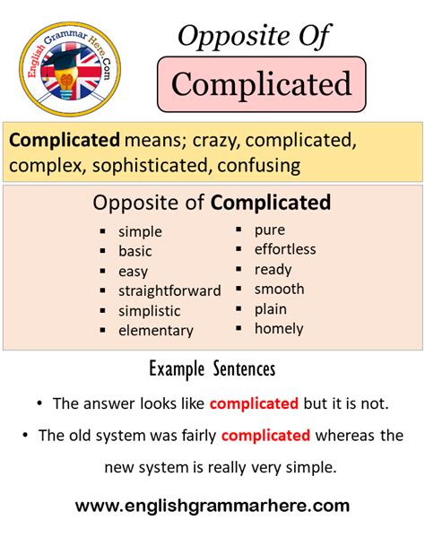 A comprehensive overhaul is overdue. . Antonyms of complicated